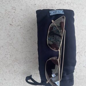 Prada Gold Frame Brown Lens Sunglasses
